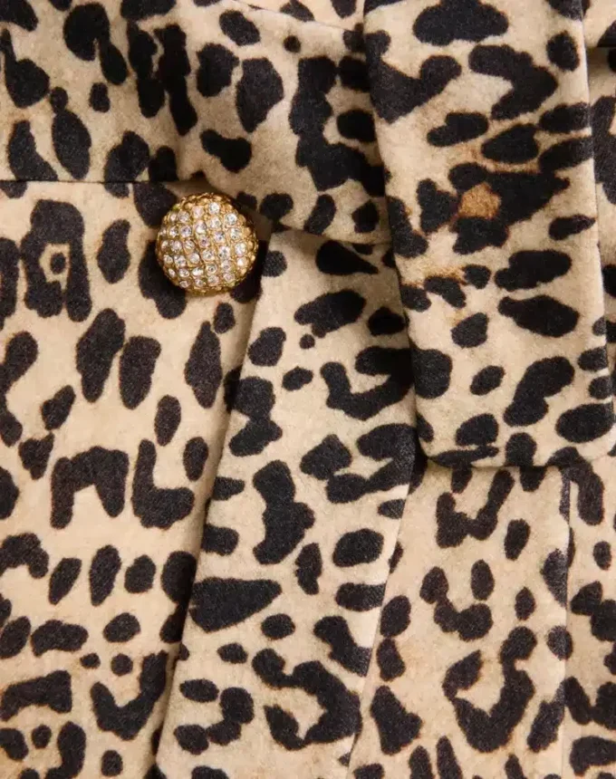 Cloth Coat In Animalier Print