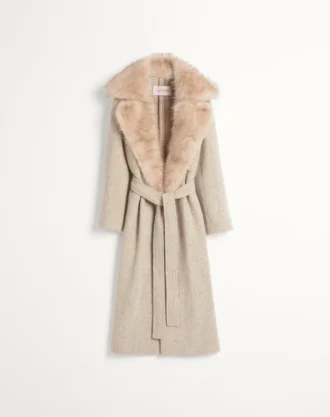 Coat In Textured Wool