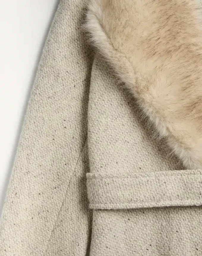 Coat In Textured Wool