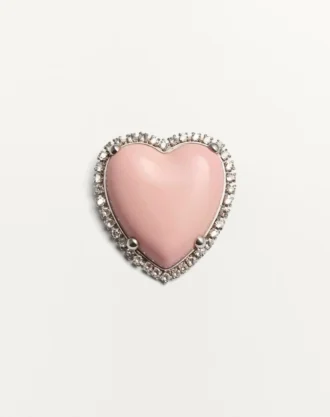 Coeur Hyperbole Brooch In Metal, Resin And Swarovski® Crystals