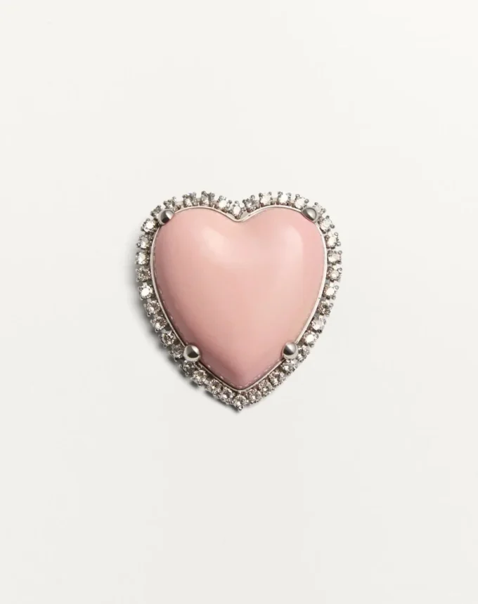 Coeur Hyperbole Brooch In Metal, Resin And Swarovski® Crystals