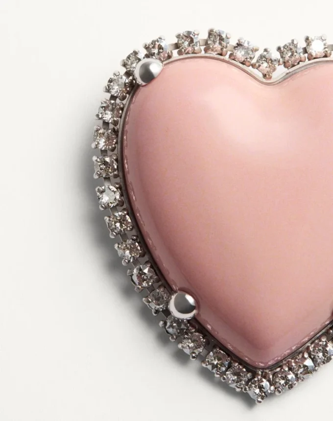 Coeur Hyperbole Brooch In Metal, Resin And Swarovski® Crystals