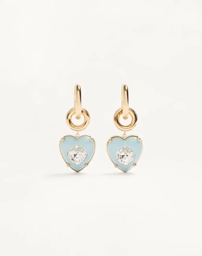 Coeur Hyperbole Earrings in Metal, Resin and Swarovski® Crystals