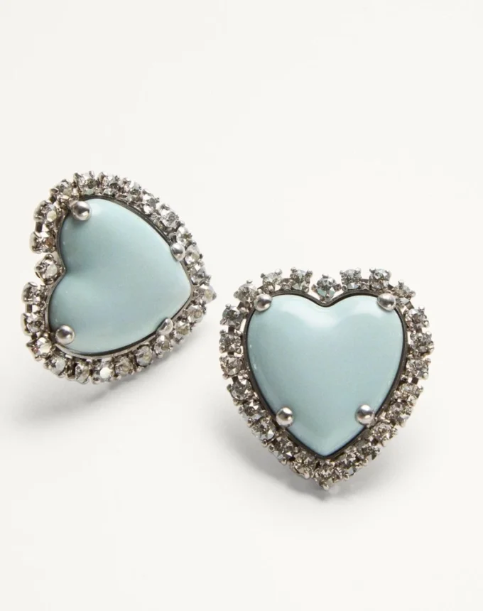 Coeur Hyperbole Earrings In Metal, Resin And Swarovski Crystals ®