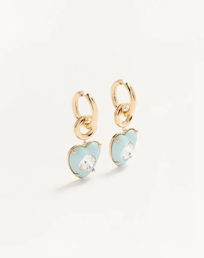 Coeur Hyperbole Earrings in Metal, Resin and Swarovski® Crystals