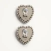 Coeur Hyperbole Earrings In Metal, Resin And Swarovski Crystals ®