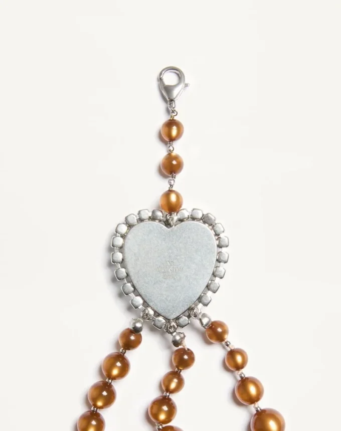 Coeur Hyperbole Necklace in Metal, Resin and Crystals