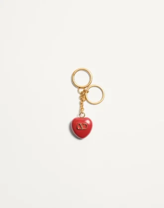 Coeur Royal Bag Charm With Key Ring In Metal And Enamel