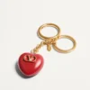 Coeur Royal Bag Charm With Key Ring In Metal And Enamel