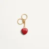 Coeur Royal Bag Charm With Key Ring In Metal And Enamel