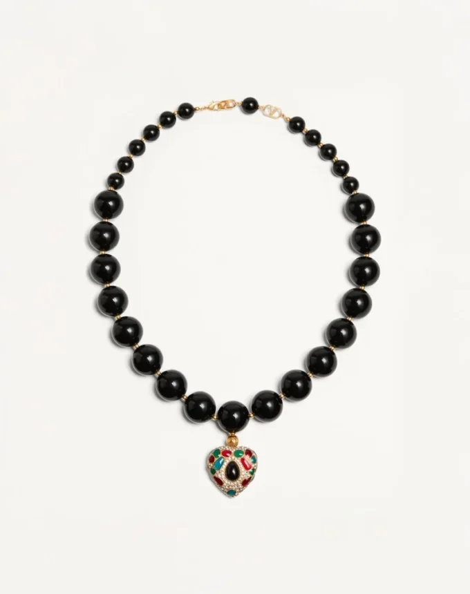 Coeur Royal Necklace In Metal, Resin, Enamel And Swarovski® Crystals