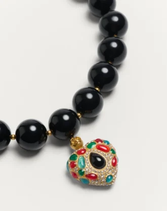 Coeur Royal Necklace In Metal, Resin, Enamel And Swarovski® Crystals