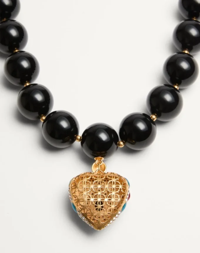 Coeur Royal Necklace In Metal, Resin, Enamel And Swarovski® Crystals