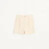 Cotton Canvas Cuffed Bermuda Shorts
