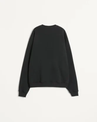 Cotton Crewneck Sweatshirt With Chez Valentino Patch