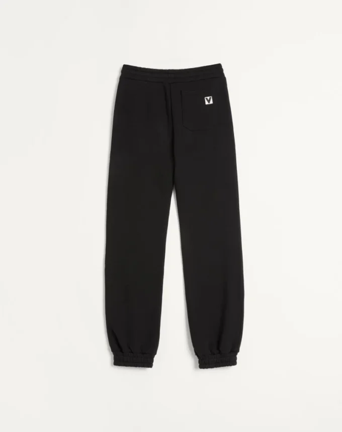 Cotton Jogging Pants With Chez Valentino Patch