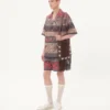 Cotton Muslin Bermuda Shorts With Voyage Imaginaire Print And Passementerie Trim