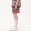 Cotton Muslin Bermuda Shorts With Voyage Imaginaire Print And Passementerie Trim