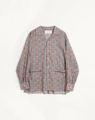 Cotton Muslin Pajama Shirt With Voyage Imaginaire Print