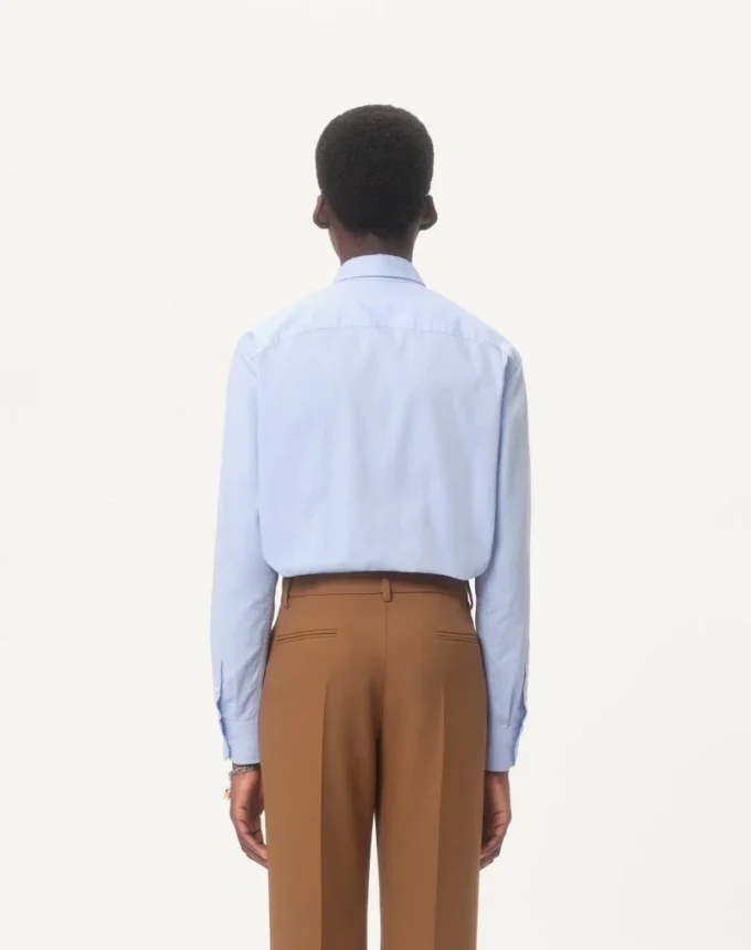 Cotton Oxford Shirt With Vlogo Embroidery Cotton Oxford Shirt With Vlogo Embroidery