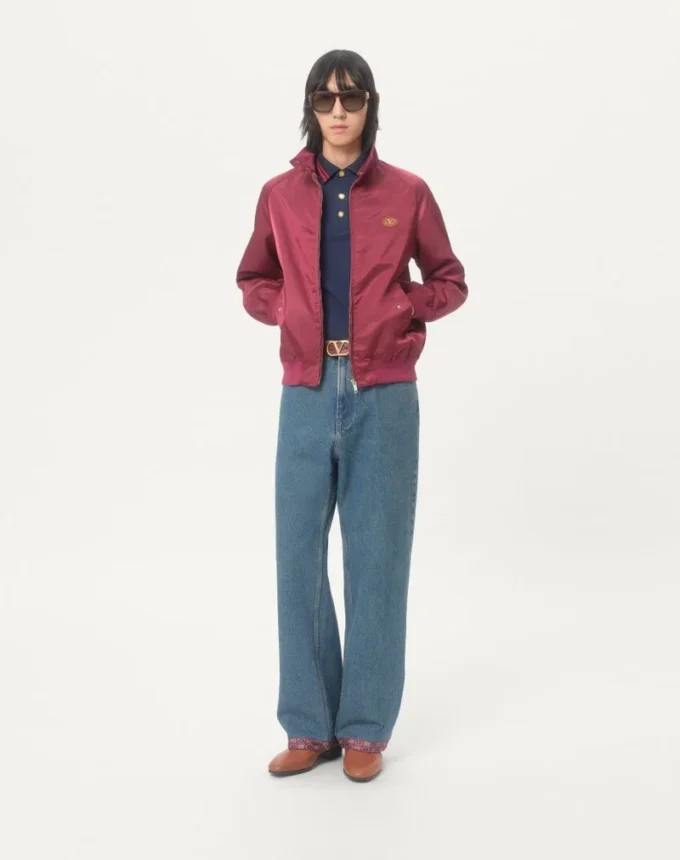 Cotton Piqué Polo Shirt With Vg Embroidery