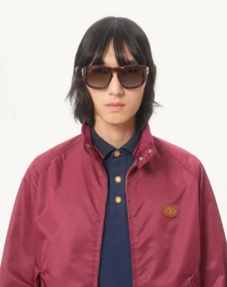 Cotton Piqué Polo Shirt With Vg Embroidery