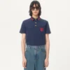 Cotton Piqué Polo Shirt With Vg Embroidery