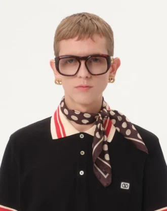 Cotton Piqué Polo Shirt With Vlogo Patch