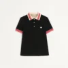 Cotton Piqué Polo Shirt With Vlogo Patch
