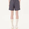 Cotton Poplin Bermuda Shorts With Cherryfic Print