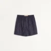 Cotton Poplin Bermuda Shorts With Cherryfic Print