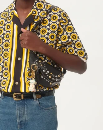 Cotton Poplin Bowling Shirt With Bulles Royales Print