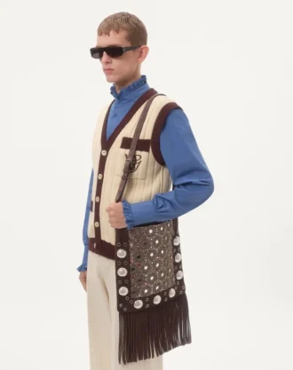 Cotton Poplin Shirt With Plastron And Ruffles