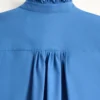 Cotton Poplin Shirt With Plastron And Ruffles