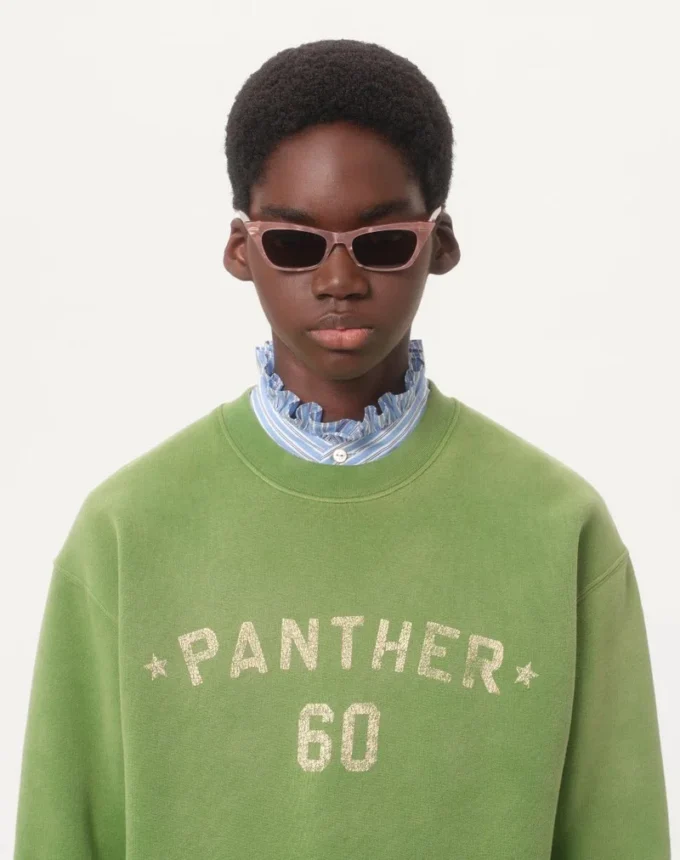 Cotton Sweatshirt With Chez Valentino Print And Embroidery