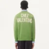 Cotton Sweatshirt With Chez Valentino Print And Embroidery