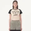 Cotton T-Shirt With Chez Valentino Print Cotton T-Shirt With Chez Valentino Print