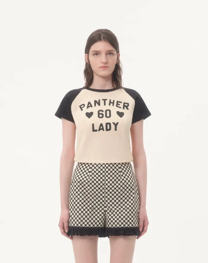 Cotton T-Shirt With Chez Valentino Print Cotton T-Shirt With Chez Valentino Print