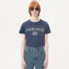 Cotton T-Shirt With Chez Valentino Print And Patch