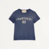 Cotton T-Shirt With Chez Valentino Print And Patch