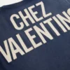 Cotton T-Shirt With Chez Valentino Print And Patch