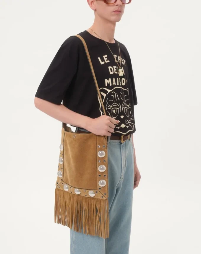 Cotton T-Shirt With Le Chat De La Maison Print