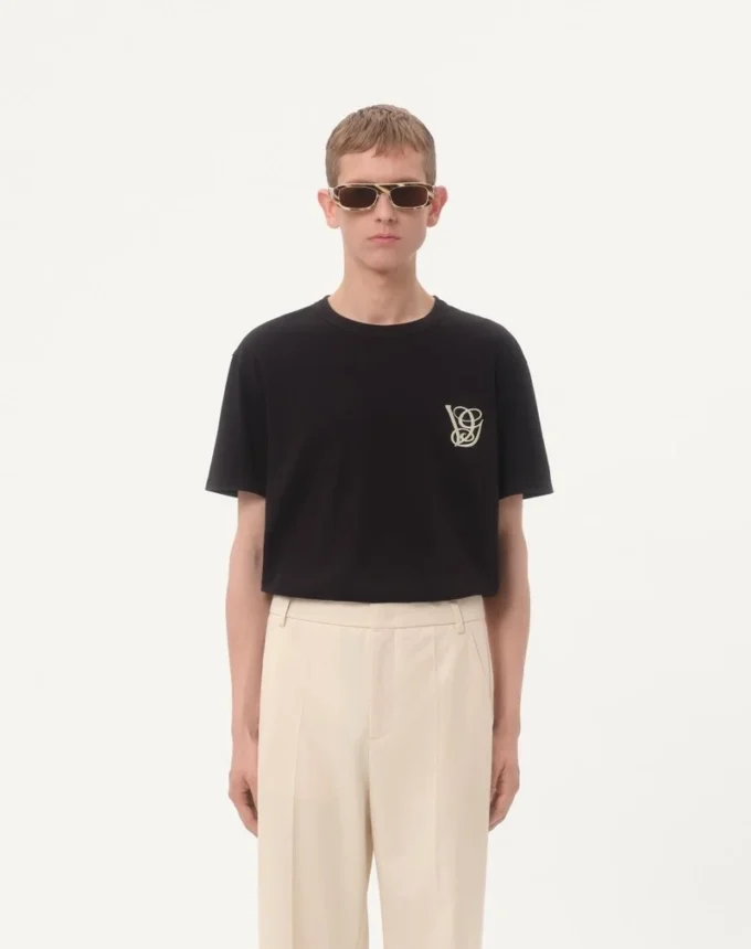 Cotton T-Shirt With Vg Patch Cotton T-Shirt With Vg Patch