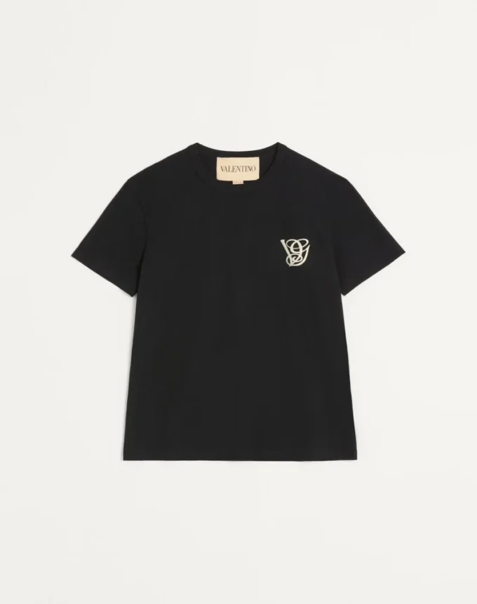 Cotton T-Shirt With Vg Patch Cotton T-Shirt With Vg Patch
