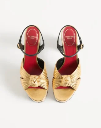 Crasher Platform Sandal with Plus de Pois Embroidery 125mm