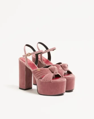 Crasher Velvet Platform Sandal 125mm