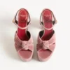 Crasher Velvet Platform Sandal 125mm