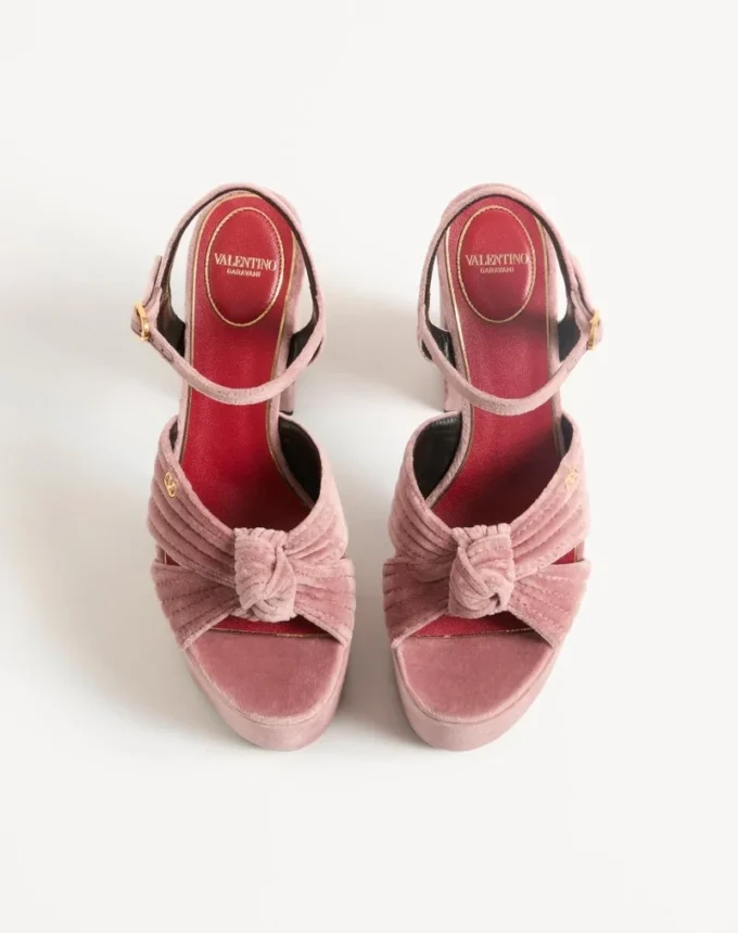 Crasher Velvet Platform Sandal 125mm