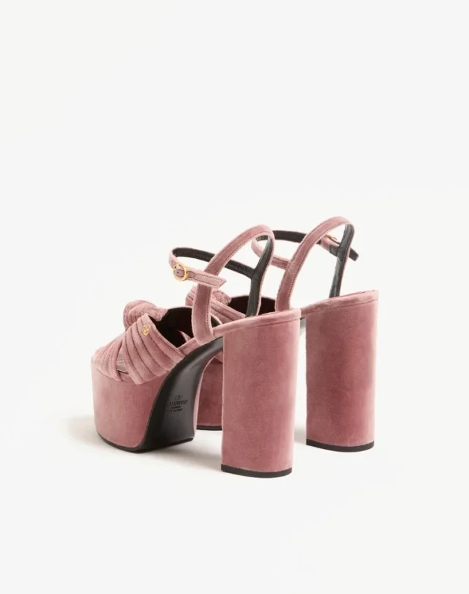 Crasher Velvet Platform Sandal 125mm