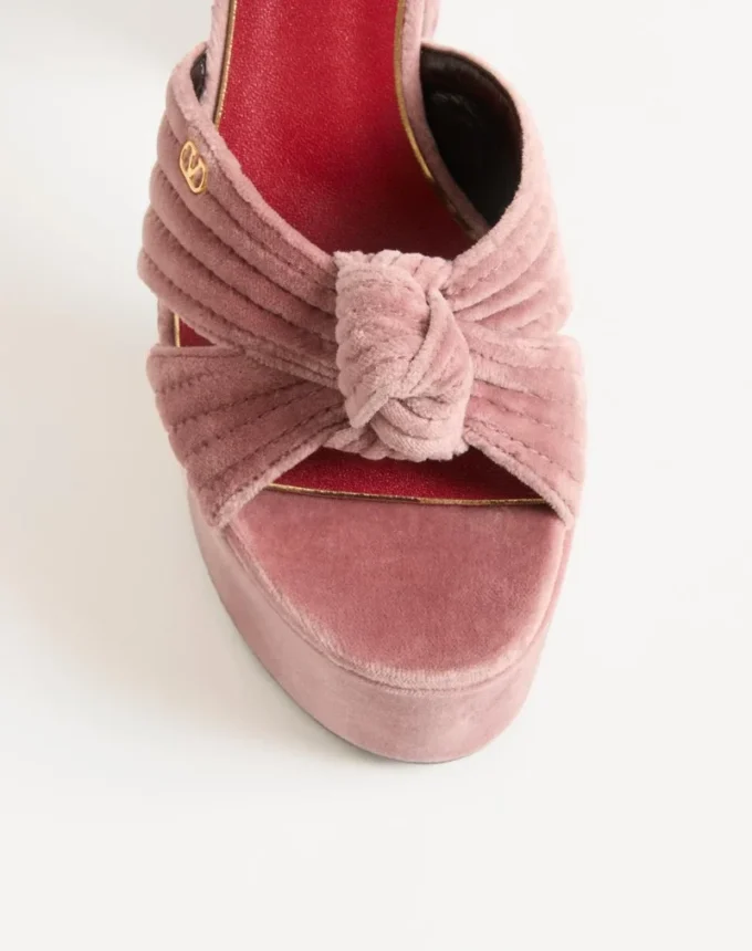 Crasher Velvet Platform Sandal 125mm